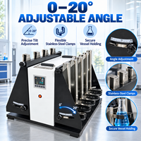 Agitateur vertical réglable Cenlee 6/8 positions pour entonnoir de séparation de laboratoire 1000 ml, pour l'extraction d'échantillons d'eau, d'aliments et de sol