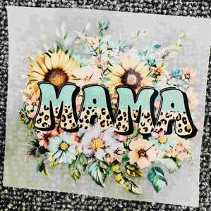 Muttertags-Baseball-Blumen-Design Wärmeübertragungsdruck <span class=keywords><strong>Mama</strong></span> DTF-Aufkleber Großhandel Siebdruck-Logo für Kleidung - Product Image 1