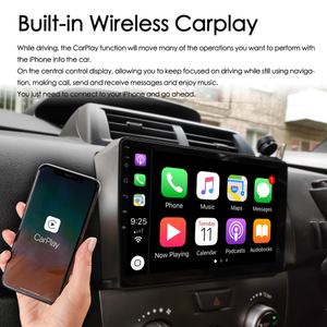 Radio de Coche Inalámbrico con CarPlay, Control por Voz con IA, Android, GPS para Daihatsu Materia COO 2007 Toyota BB, Reproductor Multimedia de Video, Unidad Principal - Product Image 3