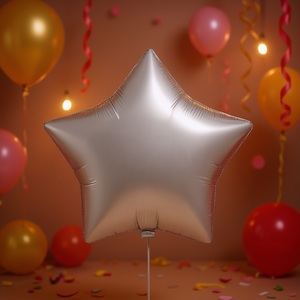 Ballon en aluminium étoile argentée Party Love 19 pouces pour décoration de fête, anniversaire, remise de diplôme, Nouvel An chinois, rentrée scolaire - Product Image 2