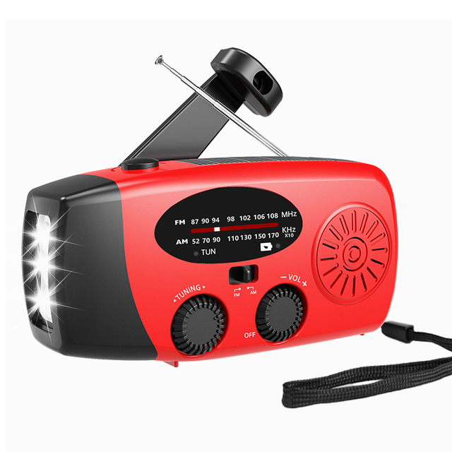 Hot Selling Portable Digital Weather Radio Small FM Radio with 2000mAh Solar Emergency Flashlight 2000mAh Solar Emergency Radio