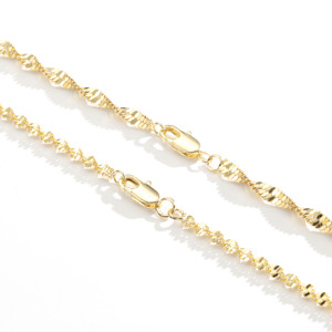Collar de Cadena de Fruta Estrellada de Oro de 14K Brillante para Mujer, Cadena de Clavícula Minimalista de Lujo, Cadena Versátil para Combinar en Capas - Product Image 4