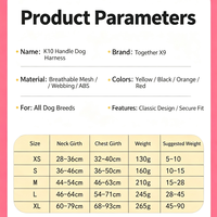 Harnais de poitrion réfléchissant pour chien avec laisse de traction antichoc et anti-évasion, pour chiens de grande, moyenne et petite taille