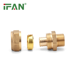 IFAN pex nén hệ thống ống nước Vật liệu <span class=keywords><strong>1</strong></span>/2 3/<span class=keywords><strong>4</strong></span> <span class=keywords><strong>1</strong></span> inch Nam chủ đề ổ cắm Brass phụ kiện đường ống - Product Image 4