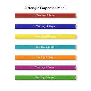 Matita da Carpentiere in Legno con <span class=keywords><strong>Design</strong></span> Ottagonale per Disegno Architettonico, HB Spessa, Colore Personalizzato, 180mm, Logo Personalizzato - Product Image 5
