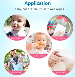 Oem Tisu Basah Bayi Nonwoven Sensitif, Tisu Murah Ultra Lembut, Tisu Basah Bayi Rumah Tangga