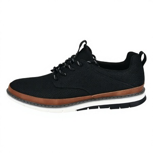 Zapatos casuales para hombre, con cordones, punta redonda, de punto, ligeros, cómodos para el día a día. - Product Image 4