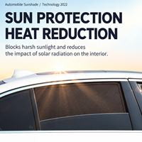 Pare-soleil magnétique sur mesure LC pour vitres de voiture, protection UV, rideaux en maille pour vitres latérales, isolation thermique, pare-soleil pour Toyota Corolla