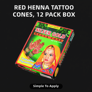 เฮนน่าสีเงิน สีทอง สีแดง แบบแท่ง ติดทนนาน อุปกรณ์สักลายจากพืช ใช้งานง่าย ขายส่ง จำนวนมาก 1 กล่อง (12 ชิ้น) - Product Image 2