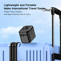 Adaptador Cargador Usb Enchufe eléctrico AU EE. UU. Reino Unido UE Adaptador de viaje universal Adaptador de enchufe de cargador barato de viaje con USB y tipo C