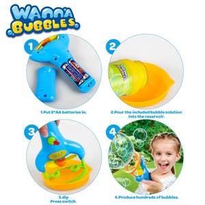 Pistola de Burbujas Automática con Ventilador, Juguete de Burbujas para Niños, de Verano, para Exteriores, Portátil, Funciona con Pilas - Product Image 4