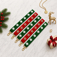Sangle de sac étoile en perles faites à la main pour Noël, motif étoile de vacances, sangle de sac à bandoulière perlée, remplacement OEM, vente en gros