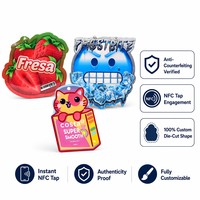 Bolsas de Plástico Personalizadas con Chips NFC Inteligentes Impresos, 3.5g, Forma Irregular Especial Única, Bolsas de Mylar Personalizadas con Cajas para Snacks