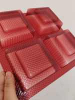 4 Cavity Red PET Tray untuk Kemasan Roti Pan De Muerto Hari Orang Mati Grosir Meksiko