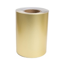 Rouleau d'étiquettes en papier aluminium brillant doré 80 g/m² avec acrylique à base d'eau pour emballages de luxe