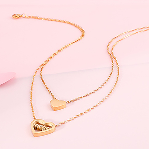 Collana per <span class=keywords><strong>la</strong></span> Festa della <span class=keywords><strong>Mamma</strong></span> in Acciaio Inossidabile con Ciondolo a Cuore Stratificato Placcato Oro, Regalo per <span class=keywords><strong>la</strong></span> Festa della <span class=keywords><strong>Mamma</strong></span> - Product Image 5