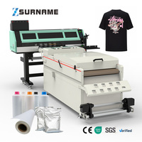 Printer DTF Film Fluorescent Warna Zhou Surname 3 I3200 untuk Kaos dengan Mesin Penggoyang Bubuk