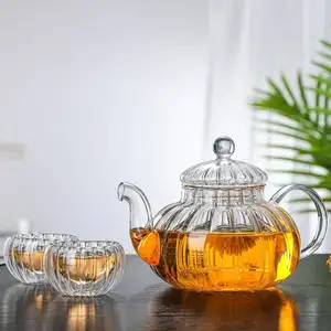 Chịu nhiệt cao Borosilicate thủy tinh lỏng lá trà nồi