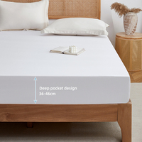 Drap-housse imperméable en tissu tricoté, doux et respirant, protège-matelas avec élastique tout autour, housse de lit