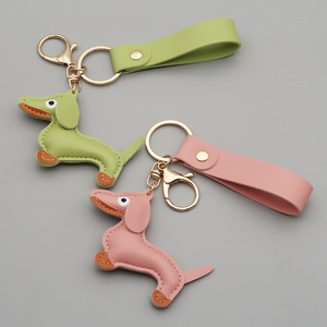 Hot Sale <b>Custom</b> Dog Designer Pu Leather <b>Key</b> Chain Bag Charm Pendant High Quality Car Keyring Luxury KeyChain - Product Image 5