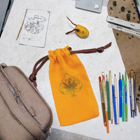 Sac de rangement en coton biologique recyclable pour boucles d'oreilles et bijoux avec logo personnalisé