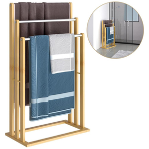 Freestanding phòng tắm <span class=keywords><strong>Rack</strong></span> khăn đứng với 3 Tier thanh kim loại cho phòng tắm, hồ bơi - Product Image 2