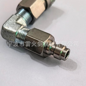 สายลมคอมเพรสเซอร์ Thunderfire Sword Mechanics แบบเชื่อมต่อเร็ว รูปตัว L 90 องศา ขนาด 8 มม. ข้อต่อไฮดรอลิกแบบตัวผู้ตัวเมีย - Product Image 3