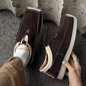 Nouveaux Mocassins Décontractés pour Hommes en Cuir Véritable avec Semelle Extérieure en PU, Chaussures Bateau Tendance Printemps-Automne - Product Image 5