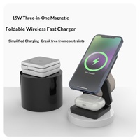Chargeur sans fil magnétique pliable 3-en-1 modèle G10 pour téléphones et montres