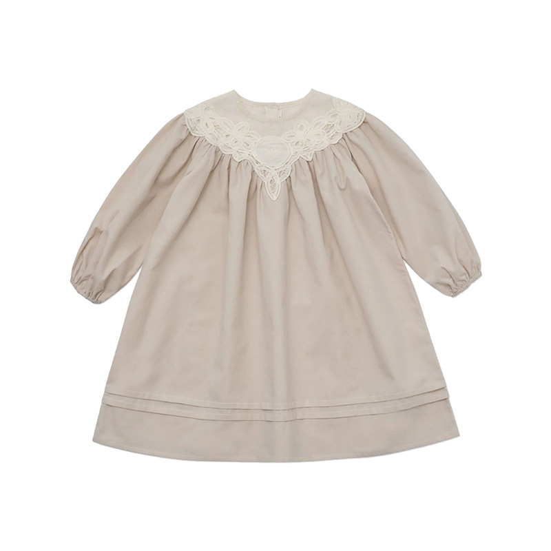 beige lace dress in stock