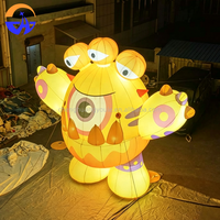 Décoration d'événement d'Halloween en plein air, publicité personnalisée, tissu Oxford, gonflable, dessin animé, modèle de monstre géant, ventilateur intégré, lumière LED