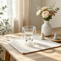 Tasse en verre transparent haute résistance au borosilicate, personnalisée en usine, résistante à la chaleur, pour thé et café
