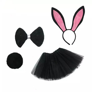 Pafu-Conjunto <span class=keywords><strong>de</strong></span> disfraz <span class=keywords><strong>de</strong></span> conejo para niños, falda <span class=keywords><strong>de</strong></span> tul, diadema con orejas <span class=keywords><strong>de</strong></span> conejo, lazo, cola, falda <span class=keywords><strong>de</strong></span> tutú para fiesta <span class=keywords><strong>de</strong></span> Pascua, 4 Uds. - Product Image 3