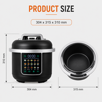 Autocuiseur Électrique Multifonction 6L 1000W avec 15 Préréglages et Écran LED pour Cuisine Domestique - Vente en Gros