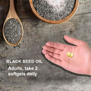 Cápsulas de Óleo de Semente Negra VitaHall Suplemento Herbal para Saúde Cardiovascular Extraído de Semente de Cominho Negro Softgel - Product Image 3