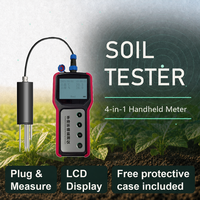 pH-mètre de recherche portable en ABS avec écran LCD, enregistrement des données, mesure de la conductivité, de la teneur en sel et de l'humidité pour le terrain