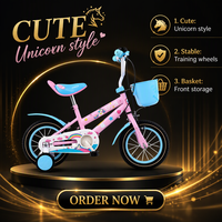 Vélo Enfant Monovitesse 12 Pouces en Promotion avec Roues Stabilisatrices et Panier Avant