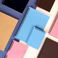 Bloc-notes en papier kraft épais à spirale de style rétro minimaliste, impression de logo OEM personnalisée, vente en gros de cadeaux