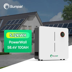 Batterie murale Sunpal pour maison, 200ah 51.2v 10.24KWh, batterie de stockage d'énergie au lithium - Product Image 1
