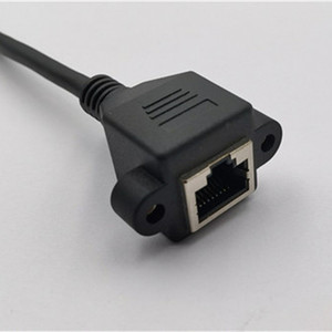 Xin Haoqiang Cat5e Network <b>Cable</b> <b>RJ45</b> Male To Female 90 Degree Bend Flat Twisted Pair PVC Jacket - Product Image 2