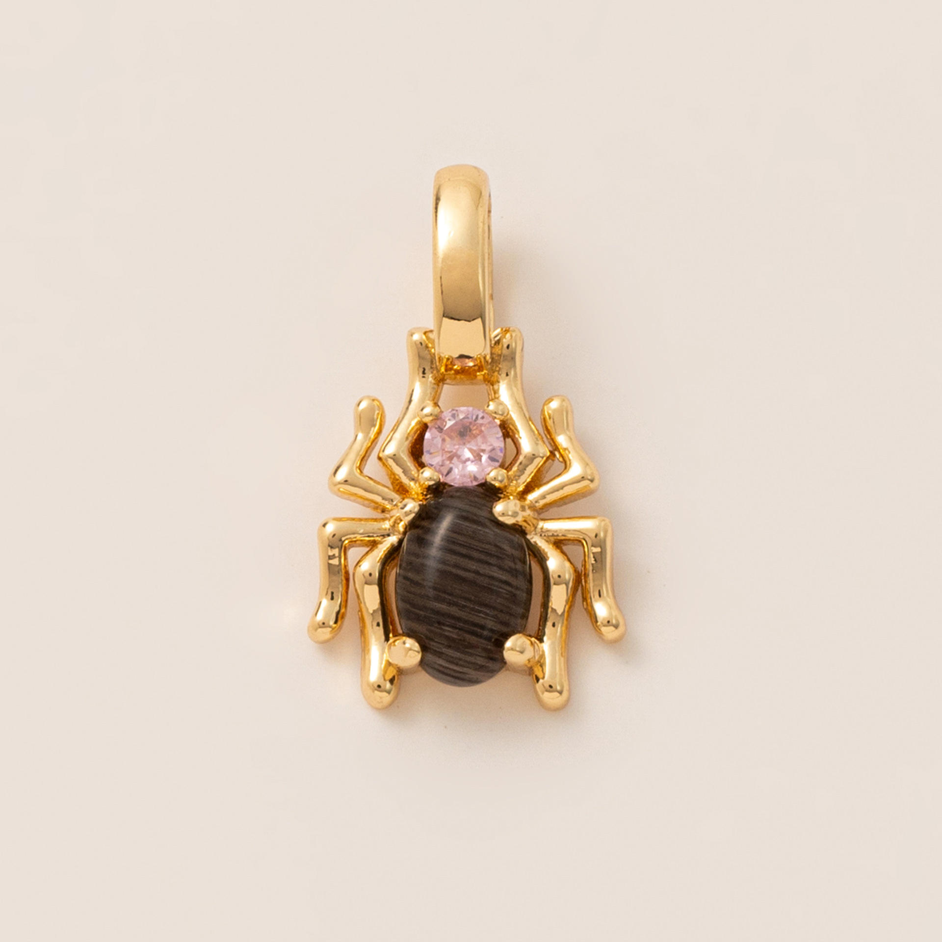 Black spider pendant