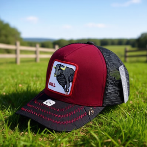 Gorra Trucker con Bordado de Toro, 6 Paneles, Malla Ajustable, Unisex, Casual, para Adultos, Tela de Poliéster y Algodón - Product Image 2