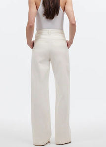 Nueva moda de alta calidad Casual Cowboy <span class=keywords><strong>Cargo</strong></span> pantalones blancos de cintura alta pantalones vaqueros sueltos para mujeres - Product Image 5