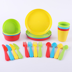 2020 HAIXIN niños <span class=keywords><strong>amor</strong></span> 24pcs cubiertos de plástico <span class=keywords><strong>en</strong></span> un <span class=keywords><strong>juego</strong></span> de vajilla de niños <span class=keywords><strong>Juego</strong></span> de vajilla de cocina conjunto - Product Image 1
