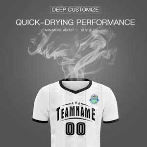 Custom Soccer Jersey <b>Men</b> Youth Personalized Shirts Shorts Team Uniform With Name Number V-Neck Moisture Wicking - Product Image 4