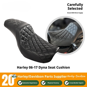 Coussin de siège arrière noir pour moto <span class=keywords><strong>Harley</strong></span> <span class=keywords><strong>Davidson</strong></span> Dyna 2006-2017, <span class=keywords><strong>selle</strong></span> conducteur et passager - Product Image 1