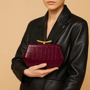 Bolso de Mano Tipo Clutch de Piel Vegana para Mujer, Bolso Bandolera con Cadena, Bolso Casual para Fiesta, Bolso de Hombro con Patrón de Cocodrilo - Product Image 4