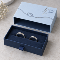 Nouveauté - Boîte à bijoux élégante en papier avec tiroir - Boîte cadeau recyclable pour bagues - Boîtes rigides en carton