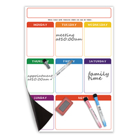 Tableau blanc interactif magnétique amovible pour planificateur hebdomadaire et mensuel, effaçable à sec, format personnalisé, tableau mural