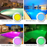 Nouveau produit Lampe de piscine 18w 25w 35w 260mm Ip68 Étanche Rgbw Ac 12v Pc Led Lumière submersible pour piscine